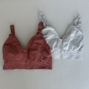 Seraphine Nursing Bras - White and Pink Set